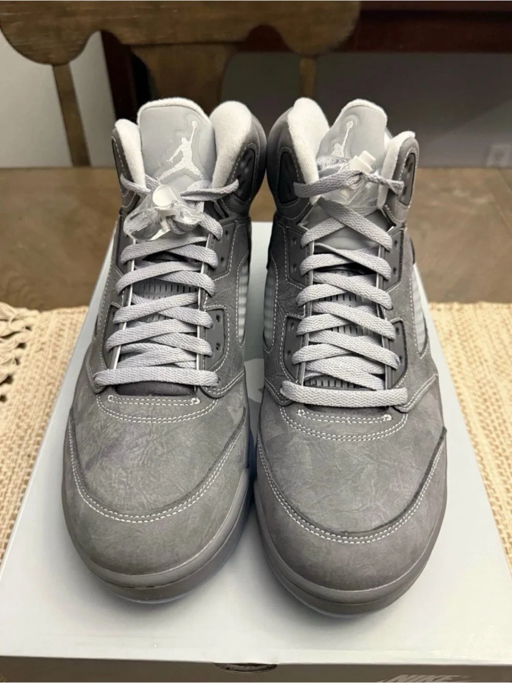 Men's Grey Suede High-Top Sneakers